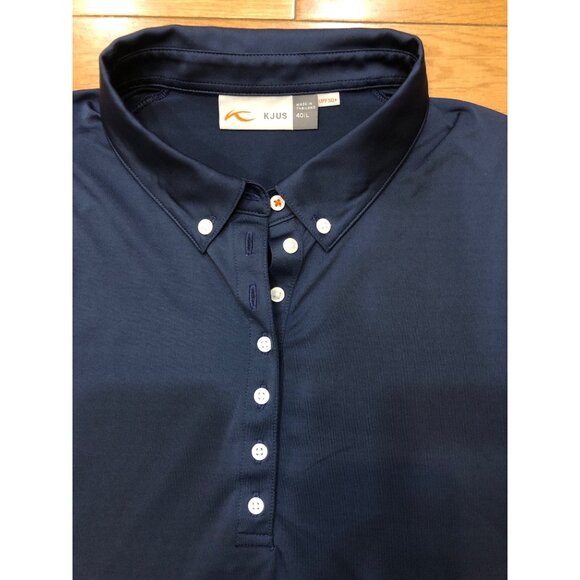 KJUS Scotscraig Long Sleeve Navy Polo Size L (40L) - Picture 4 of 10